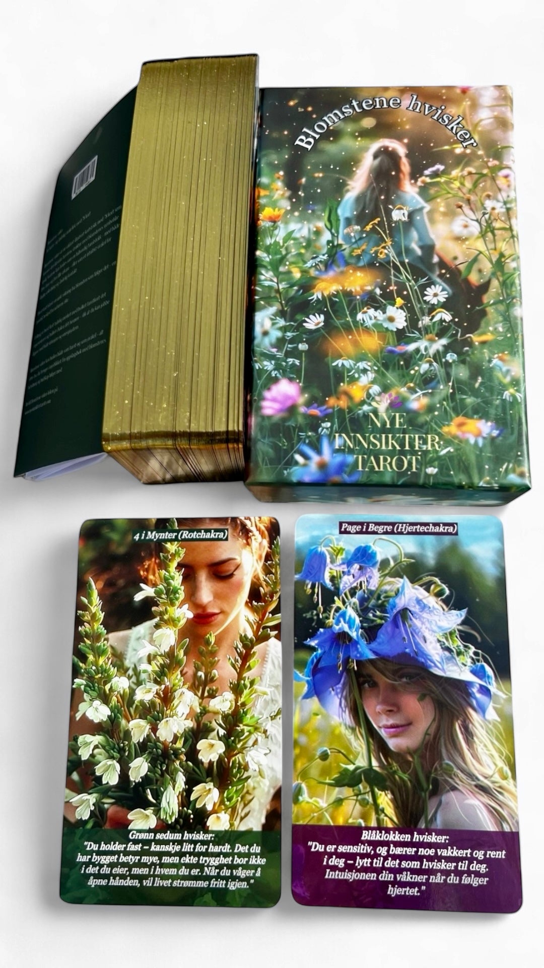 Blomstene hvisker – tarotkort på norsk (78 kort)