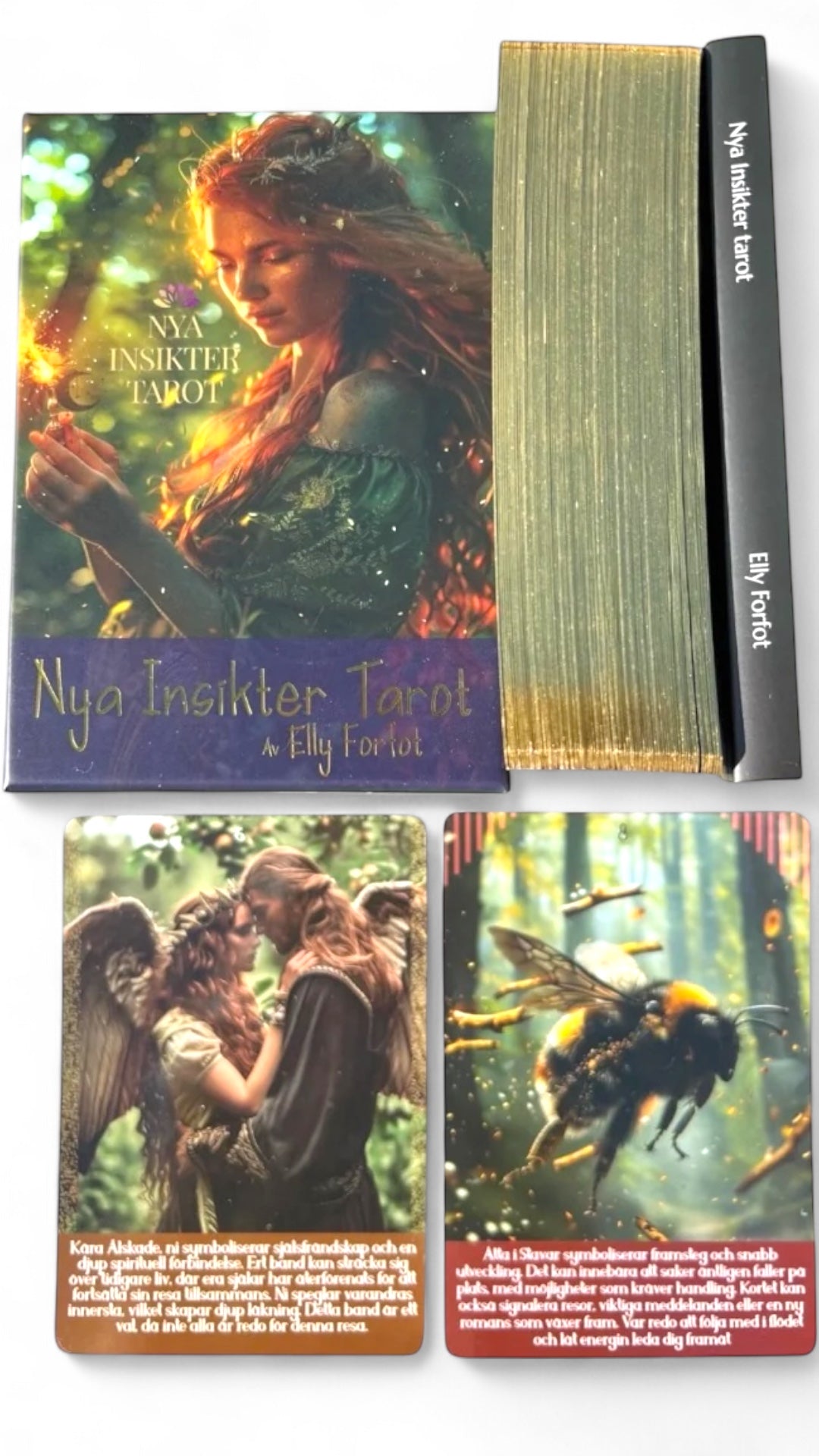 Nya Insikter Tarot – Tarotkort på svenska med guidebok (78 kort)
