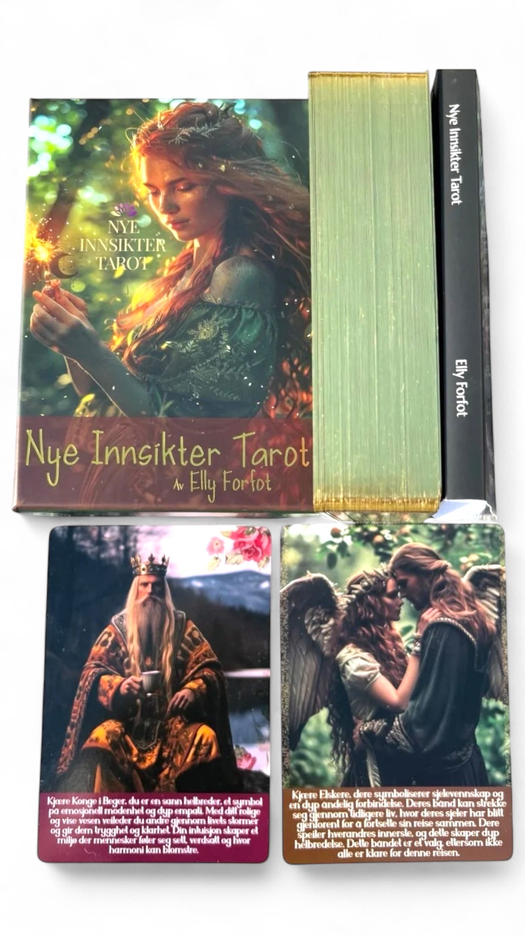 Nye Innsikter Tarot – tarotkort med tekst og guidebok (norsk)